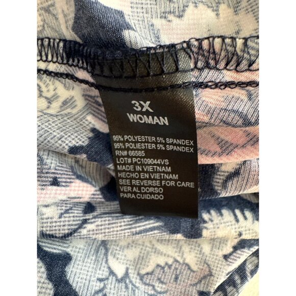 Perceptions New York  Womens Floral Dress size 3x plus Short Sleeve knit - Picture 5 of 7